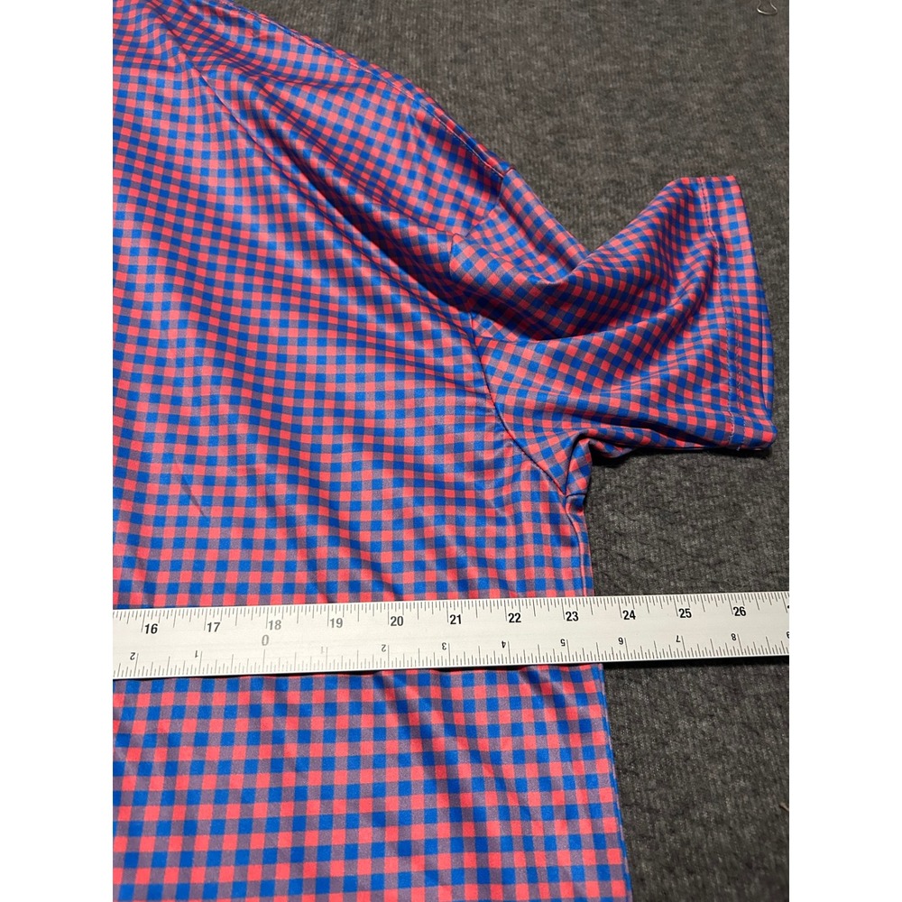 Collars & co polo shirt mens check pattern size 2XLT performance short sleeve - Picture 7 of 7